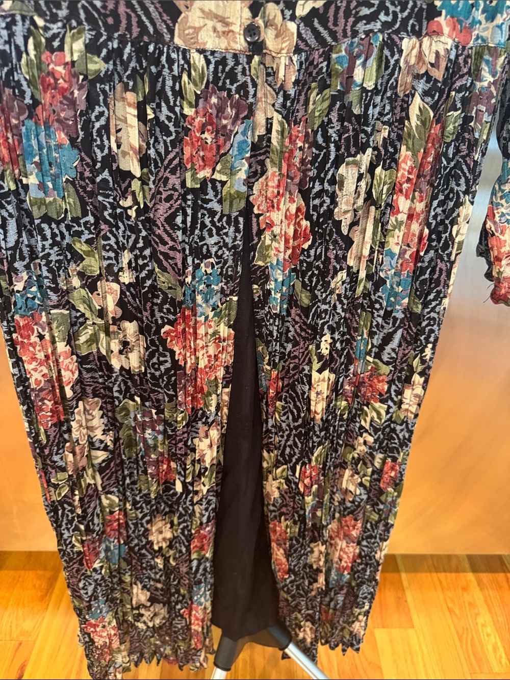 Nostalgia Navy Floral Long-Sleeve Jumpsuit - Picture 5 of 13
